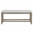 Pemberly Row Engineered Wood and Polyester Upholstered Counter Bench Gray