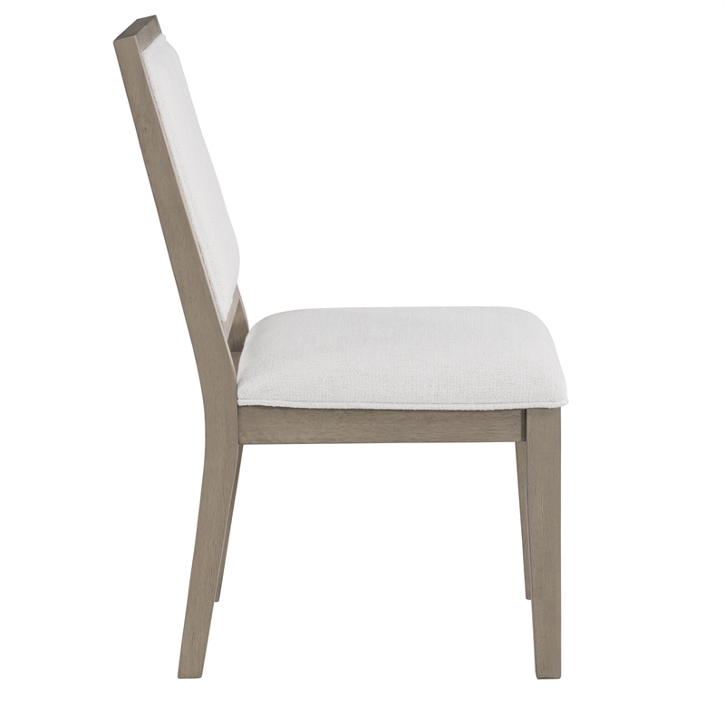 Pemberly Row Polyester Upholstered Side Chair in Gray (Set of 2)