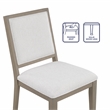 Pemberly Row Polyester Upholstered Side Chair in Gray (Set of 2)