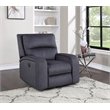 Pemberly Row Polyester Upholstered Power Reclining Chair in Gray