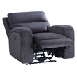 Pemberly Row Polyester Upholstered Power Reclining Chair in Gray