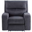 Pemberly Row Polyester Upholstered Power Reclining Chair in Gray