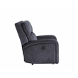Pemberly Row Polyester Upholstered Power Reclining Chair in Gray