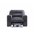 Pemberly Row Polyester Upholstered Power Reclining Chair in Gray