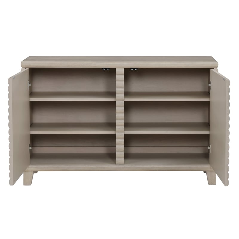 Pemberly Row Contemporary Engineered Wood Buffet/Server in Gray