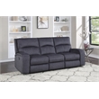 Pemberly Row Traditional Polyestered Upholstered Power Sofa in Gray