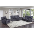 Pemberly Row Traditional Polyestered Upholstered Power Sofa in Gray