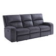Pemberly Row Traditional Polyestered Upholstered Power Sofa in Gray