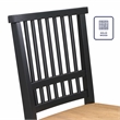 Pemberly Row Rubberwood/Iron Counter Chair in Black (Set of 2)