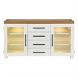 Pemberly Row Contemporary Engineered Wood Buffet/Server in White