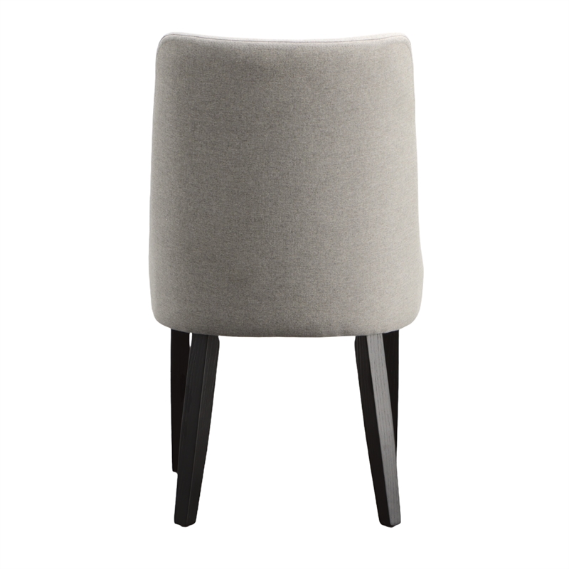 Pemberly Row Polyester Upholstered Side Chair in Gray (Set of 2)