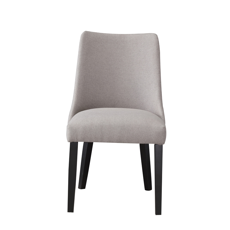 Pemberly Row Polyester Upholstered Side Chair in Gray (Set of 2)