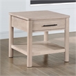 Pemberly Row Contemporary Engineered Wood End Table in Light Brown