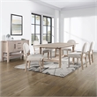 Pemberly Row Polyester Upholstered Side Chair in Light Brown (Set of 2)