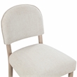 Pemberly Row Polyester Upholstered Side Chair in Light Brown (Set of 2)