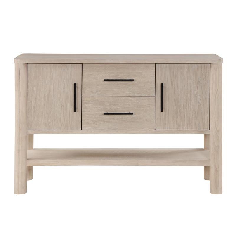 Pemberly Row Contemporary Engineered Wood Buffet/Server in Light Brown