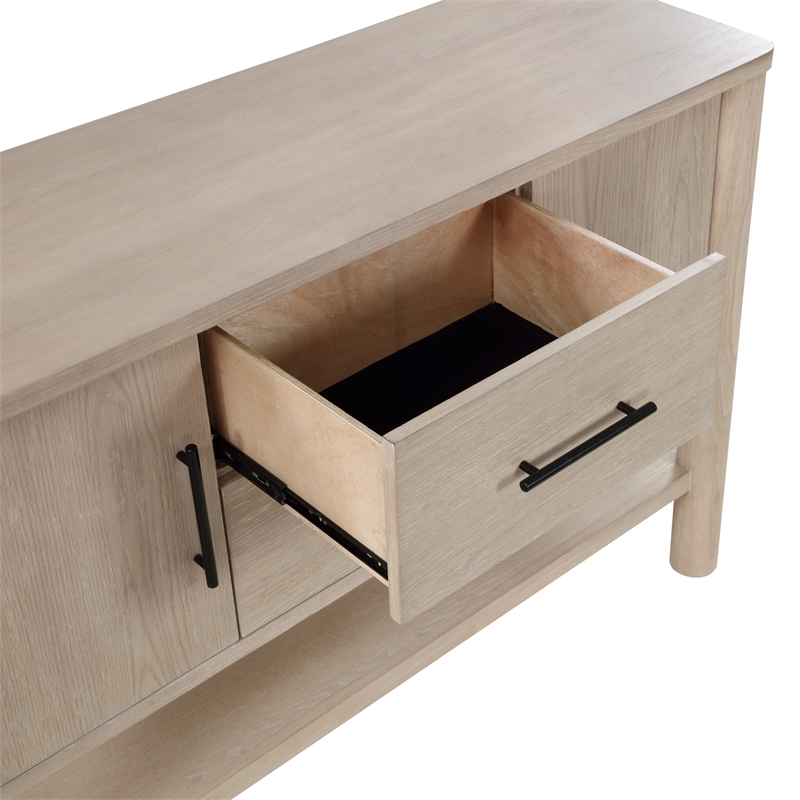 Pemberly Row Contemporary Engineered Wood Buffet/Server in Light Brown