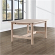 Pemberly Row Contemporary Engineered Wood Dining Table in Light Brown