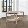 Pemberly Row Contemporary Engineered Wood Dining Table in Light Brown