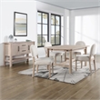 Pemberly Row Contemporary Engineered Wood Dining Table in Light Brown