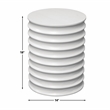 Pemberly Row Contemporary Engineered Wood End Table in White