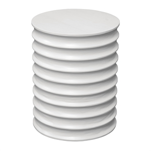 Pemberly Row Contemporary Engineered Wood End Table in White