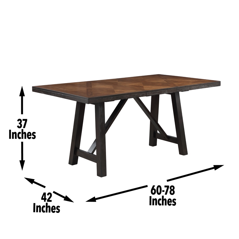 Pemberly Row Engineered Wood Counter Table with 18