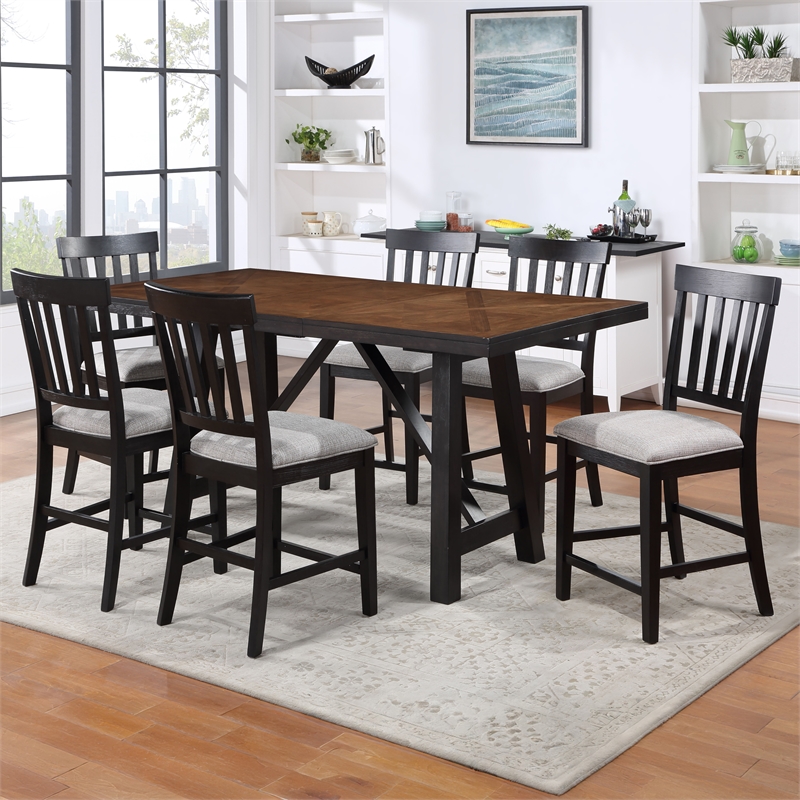 Pemberly Row Engineered Wood Counter Table with 18