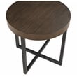 Pemberly Row Contemporary Engineered Wood/Iron End Table in Brown