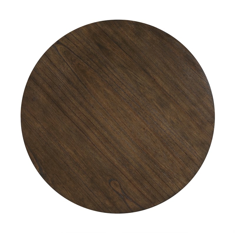 Pemberly Row Contemporary Engineered Wood/Iron End Table in Brown