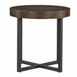 Pemberly Row Contemporary Engineered Wood/Iron End Table in Brown