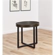 Pemberly Row Contemporary Engineered Wood/Iron End Table in Brown