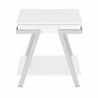 Pemberly Row Contemporary Engineered Wood Square End Table in White