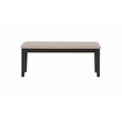 Pemberly Row Solid Wood and Polyester Upholstered Bench in Black