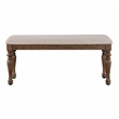 Pemberly Row Farmhouse / Country Polyester Upholstered Bench in Brown