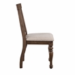 Pemberly Row Polyester Upholstered Side Chair in Brown (Set of 2)