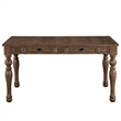 Pemberly Row Farmhouse Engineered Wood Dining Table in Brown