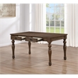 Pemberly Row Farmhouse Engineered Wood Dining Table in Brown
