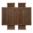 Pemberly Row Farmhouse Engineered Wood Dining Table in Brown