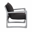 Pemberly Row Polyester Upholstered Accent Chair in Black (Set of 2)