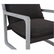 Pemberly Row Polyester Upholstered Accent Chair in Black (Set of 2)