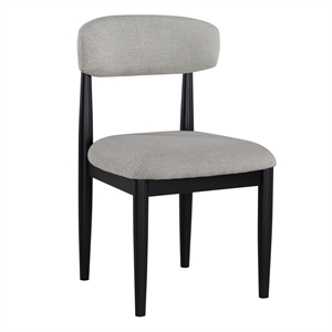 Pemberly Row Polyester Upholstered Side Chair in Gray (Set of 2)