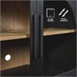 Pemberly Row Contemporary Engineered Wood Buffet/Server in Black