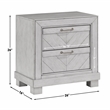 Pemberly Row Contemporary Engineered Wood Bedroom Nightstand in Gray