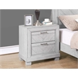 Pemberly Row Contemporary Engineered Wood Bedroom Nightstand in Gray