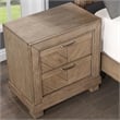 Pemberly Row Contemporary Engineered Wood Bedroom Nightstand in Brown