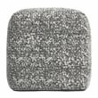 Pemberly Row Boucle Woven Fabric Square Footstool/Pouf in Black