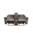 Pemberly Row Transitional Glider Recliner Console Loveseat Gray