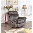 Pemberly Row Polyester Fabric Transitional Glider Recliner Gray