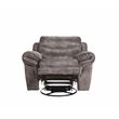 Pemberly Row Polyester Fabric Transitional Glider Recliner Gray